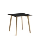 HAY - CPH Deux 210 2.0 Table Untreated Beech Frame L75 X W75 X H73 Ink Black Top Lacquered Beech Edge - Matbord - Ronan & Erwan Bouroullec - Svart - Trä