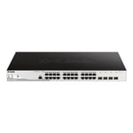 D-LINK D-Link DGS 1210-28P/ME - Commutateur Géré 24 x 10/100/1000 (PoE) + 4 Gigabit SFP Montable sur rack PoE (193 W)