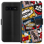 Samsung Galaxy S10 Sort Lommebokdeksel Tecknat Boom!