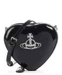 Vivienne Westwood Shiny Patent Mini Heart Crossbody bag black