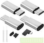 4 Pcs Adaptateur Usb C Vers Ios,Adaptateur Lighting (Femelle) Vers Usb C (Male),Adaptateur Type C Vers Micro Usb Supporte Charge&transfert Data Pour Iphone 13/12 Pro,I Pad Pro,Iphone X/Xr