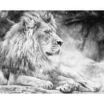 Papier Peint 3D Tapisserie Intissé Murales poster geant photo Décoration Murale Effet 200×140cm Lion de vent blanc noir moderne