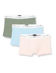 Tommy Hilfiger Men Pack of 3 Boxer Short Trunks Stretch Cotton, Multicolor (Stonewash Gr/Well Water/Keepsake P), XL