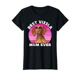 Vizsla Mum For Women Retro Cute Hungarian Vizsla Dog Lovers T-Shirt