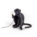 Aplampa Sittande svart Monkey Lamp Outdoor, Seletti