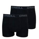 O'Neill Women's Men's Boxer Shorts Plain Pack of 2 Briefs, Black (6969), XL