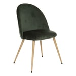 Atmosphera Créateur D'intérieur - Lot de 2 chaises velours 'Slano' Atmosphera - Couleur: Vert