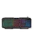 Nedis - keyboard - QWERTY - US - black Input Device - Gaming Tastatur - Amerikansk engelsk - Sort