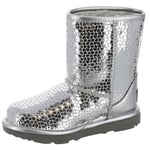 UGG Women's Classic II Gel Hearts Boot, Silver, 6 UK