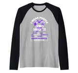 I Wear Purple For My Granddaughter Crohn's Colitis Awareness Raglan Baseball Tee