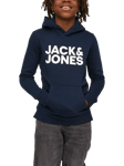 Jack & Jones Kids' Logo Hoodie, Navy/White