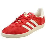 adidas Gazelle Mens Red White Fashion Trainers - 9 UK