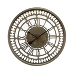 Atmosphera Créateur D'intérieur - Horloge Murale Vintage 'Mécanisme' 80cm Marron