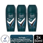 Sure Men Antiperspirant Deodorant Roll On 72H Nonstop Protection, 50ml