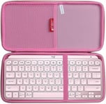 Hermitshell Étui De Voyage Rigide Pour Clavier Sans Fil Logitech Mx Keys Mini Minimaliste Éclairé (Or Rose)