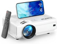 Mini Projecteur Portable, 16000L Projecteur WiFi Bluetooth, 2024 Mise à jour Vidéoprojecteur HD 1080P Support, Zoom 100%-50%, Projecteur Home Cinéma pour TV Stick/HDMI/USB/AV/Ordinateur