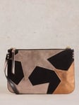 White Stuff Connie Leather Star Crossbody Bag, Multi