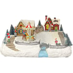 Village carrousel de Noël 38x27x24 cm 361062 avec lumières, musique et mouvement