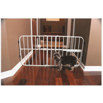 Pet Gate Lil' Tuffy utvidbar med liten kjæledyrdør hvit 66-107 x 46 cm - Hund - Soveplasser og Innhegninger - Hundegrinder - Carlson