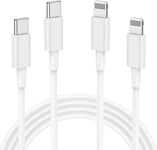 Câble Usb C Vers Lightning 3M, Lot De 2 [Certifié Mfi] Câble Chargeur Iphone Rapide, Fil Usb C Lightning Charge Rapide Pour Iphone 14 13 12 Pro Max Mini 11 Pro X Xr Xs Se 8 Ipad