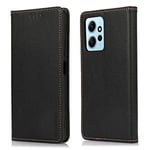 binandteam Coque pour Xiaomi Redmi Note 12 4G Protection Etui Housse Premium en Cuir PU,Fermeture Magnétique,Housse Etui Portefeuille Cuir Multifonction pour Xiaomi Redmi Note 12 4G-Noir