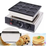 Mini machine à crêpes hollandaise, gaufrier électrique antiadhésif, gaufrier électrique commercial 900 w, pour la cuisson de crêpes, muffins et