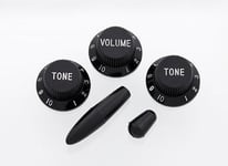 ALLPARTS PK-0178-023 Black Knob Set for Stratocaster 