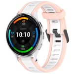 Garmin Venu 3 22mm To-tone Klokkerem i silikon - Hvit / Rosa