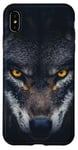 iPhone XS Max Wolf Lovers Black Wolf Wild Animal Lovers Wolf Illustration Case