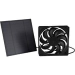 Mini ventilateur à panneau solaire 20W 12V pour camping, caravane, yacht, serre, niche pour chien, poulailler