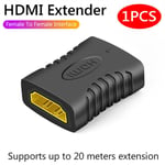 1 PCS Prolongateur HDMI femelle vers femelle 4K, adaptateur d'extension de convertisseur, écran de moniteur, ordinateur portable, PS4, PC, TV, câble d'extension HDMI, 1-2 pièces ""Nipseyteko