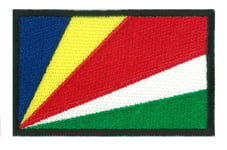 Ecusson patche Seychelles patch insigne drapeau 78 x 48 mm à coudre