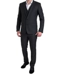 DOLCE & GABBANA Suit MARTINI Black 3 Piece Single Breasted EU44/US34/XS 3060usd