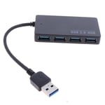 High Speed 4-port Usb 3.0 Hub Splitter Expansion Cable Adapter L One Size