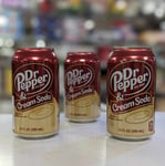 Dr Pepper Cream Soda 355ml x 3 Cans USA Imports