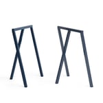 HAY - Loop Stand Frame Set of 2 / W64,5 x H72 Deep Blue Powder Coated Steel - Bordben - Leif Jørgensen - Blå