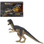 Mattel Jurassic World Collection Hammond Allosaurus Figurine articulée de Dinosaure au Design Haut de Gamme, Yeux en Verre et Queue articulée, 19 Points d’Articulation, JCG13