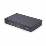 STARTECH 4-Port KM Switch with Mouse Roaming USB 3.0 Switcher Keyboard/Mouse Sharing 3.5mm/USB Audio TAA Compliant