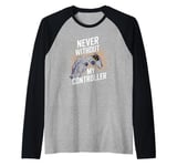 Never Without My Controller Retrogaming Video Game Gift Raglan Baseball Tee