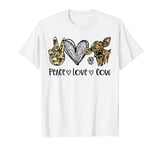 Peace Love Cow Funny Cow Lover T-Shirt