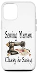 Coque pour iPhone 12/12 Pro Sewing Mamaw Classy And Sassy Queen Machine à coudre vintage