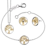 Angel Caller Jewelry Gift Set for Women Jewelry Set Tree of Life Silver ERO-LILT