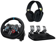 Logitech G G29 Steering Wheel + G435 Headset Bundle PS & PC