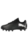 Puma Junior Future Match 7 Firm Ground Football Boots - Black, Black, Size 2, Men