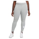 Nike CZ8530-063 W NSW ESSNTL LGGNG Swoosh MR Leggings Womens dk Grey Heather/(White) S-T