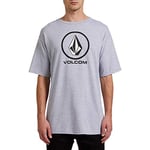 Volcom Men's Crisp Stone Short Sleeve Tee T-Shirt, Heather Grey, XXL