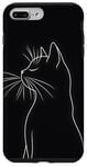 Coque pour iPhone 7 Plus/8 Plus Contour minimaliste de chat