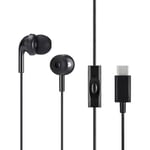 Amazon Basics In Ear Wired USB-C Earbuds, with Microphone, One size, Black