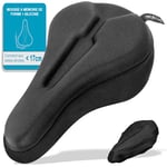 TECHCYC Housse de Selle de Vélo en Gel, Couvre Selle Velo avec Housse Imperméable, pour VTT, Vélo D'appartement, Vélo de Route, Rembourrage de Selle Confortable pour Homme Femme (YG52)