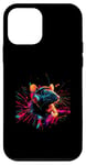 iPhone 12 mini Colorful Artistic House Rat Mouse Music Headphones Rat Case